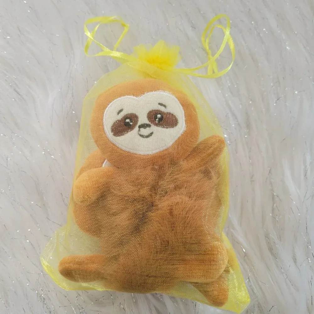 Set of 2 Plush Sloth Scrunchies